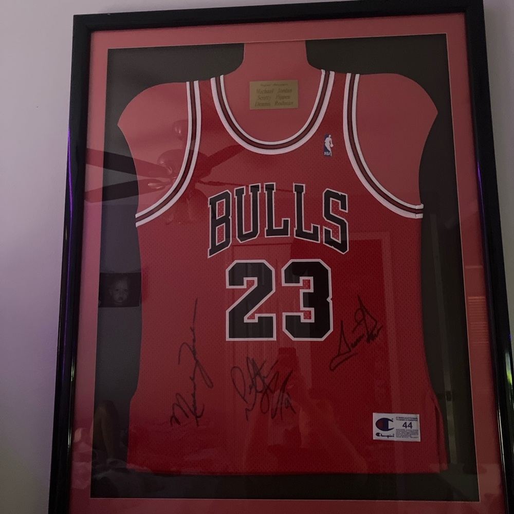 Chicago Bulls Signed Jersey Display